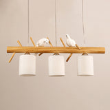 3-Light Bird and Cylinder Wooden Branch Island Light Image - 12