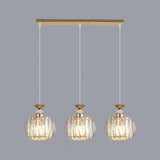 3-Light Cage and Cylinder Contemporary Island Light Image - 2