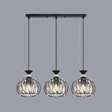 3-Light Cage and Cylinder Contemporary Island Light Image - 3