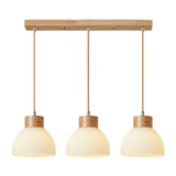 3-Light Contemporary Ribbed Dome Island Pendant Light Image - 7