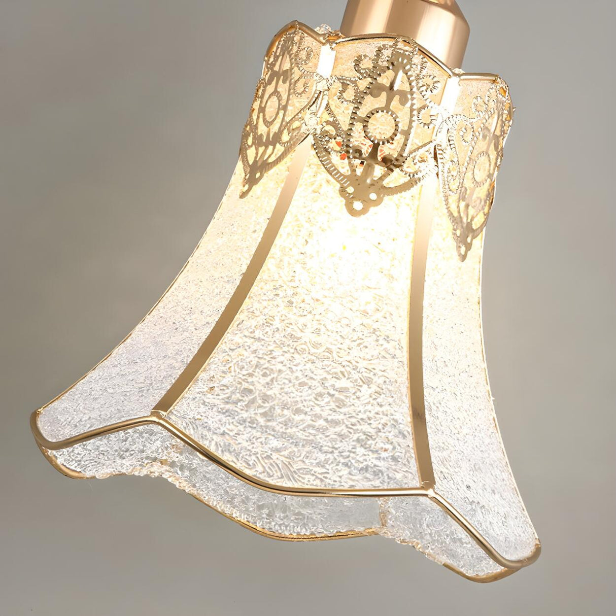 3-Light Elegant Gold Bell Metal Island Pendant Light Image - 6