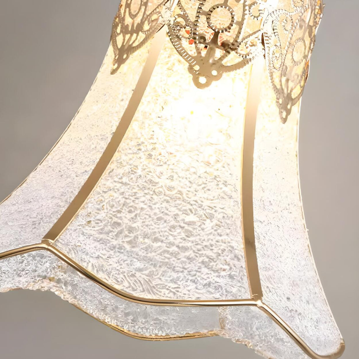 3-Light Elegant Gold Bell Metal Island Pendant Light Image - 8