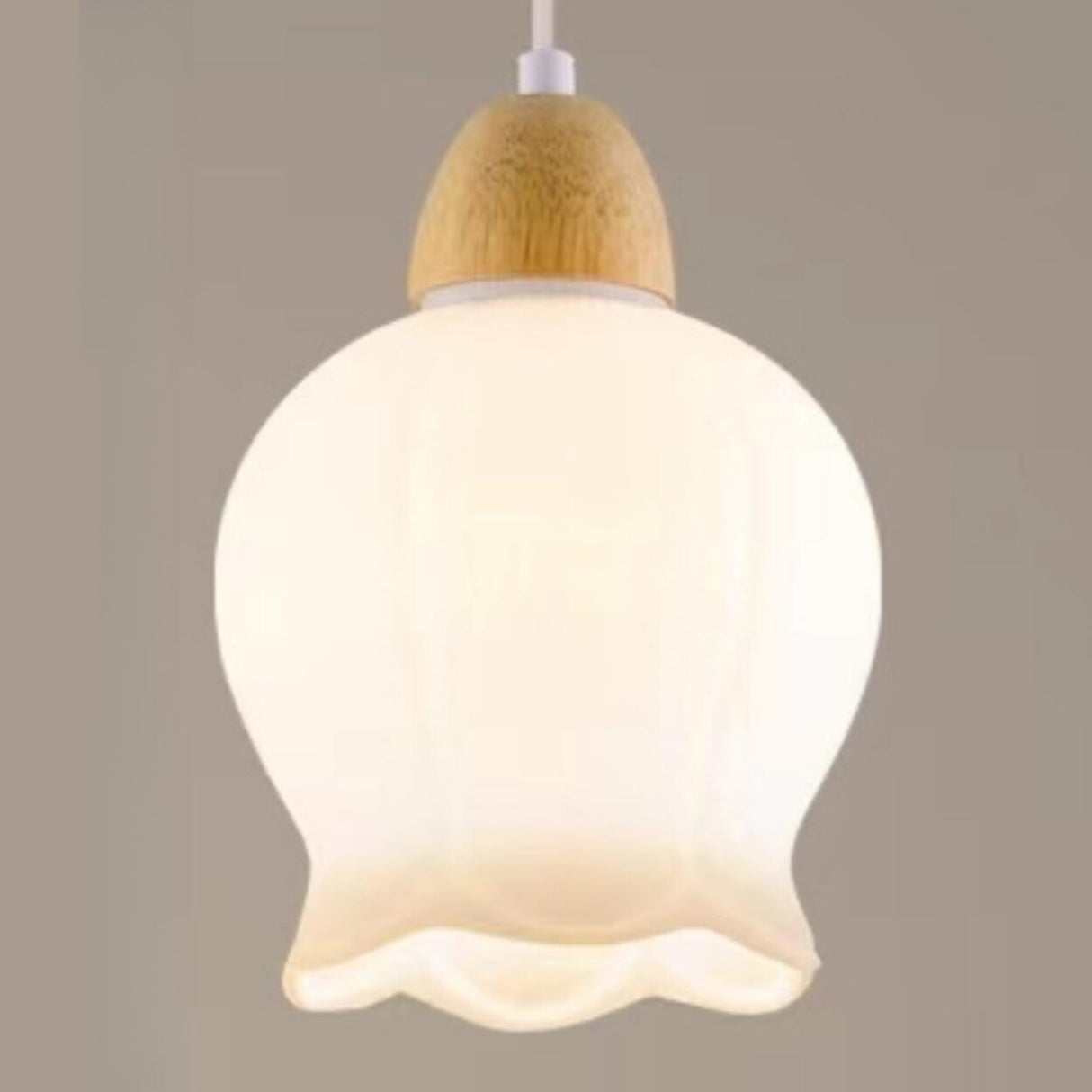 3-Light Floral Frosted Glass Island Pendant Light Image - 12