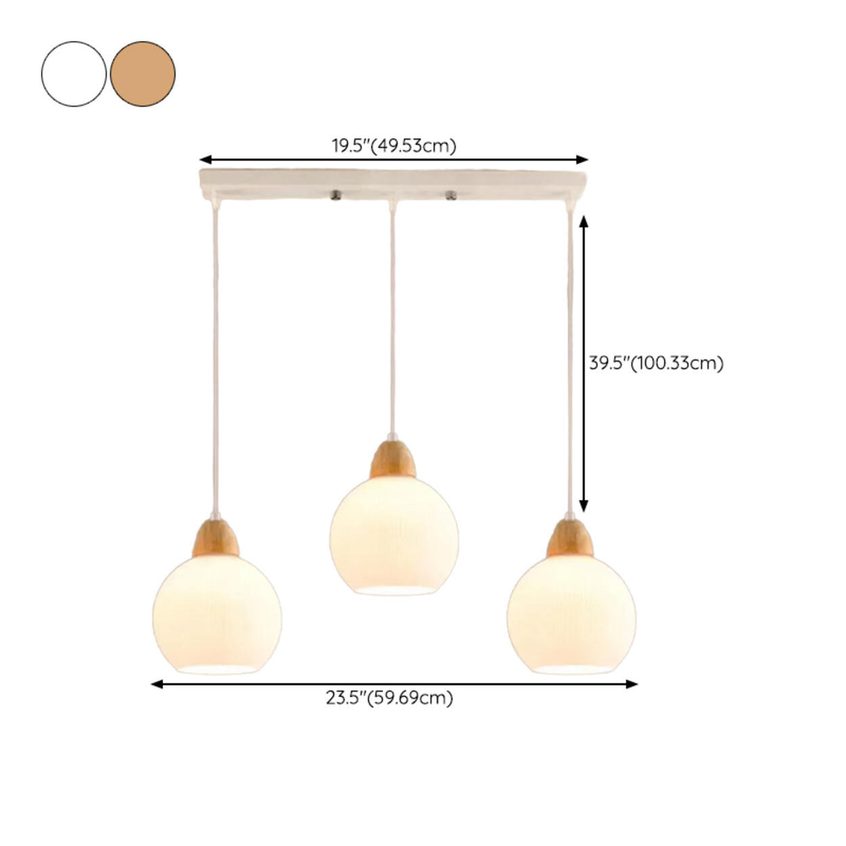 3-Light Floral Frosted Glass Island Pendant Light Image - 14
