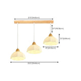 3-Light Floral Frosted Glass Island Pendant Light Image - 16