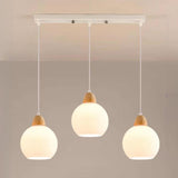 3-Light Floral Frosted Glass Island Pendant Light Image - 8