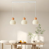 3-Light Minimalist Dome Orange Island Pendant Light Image - 4