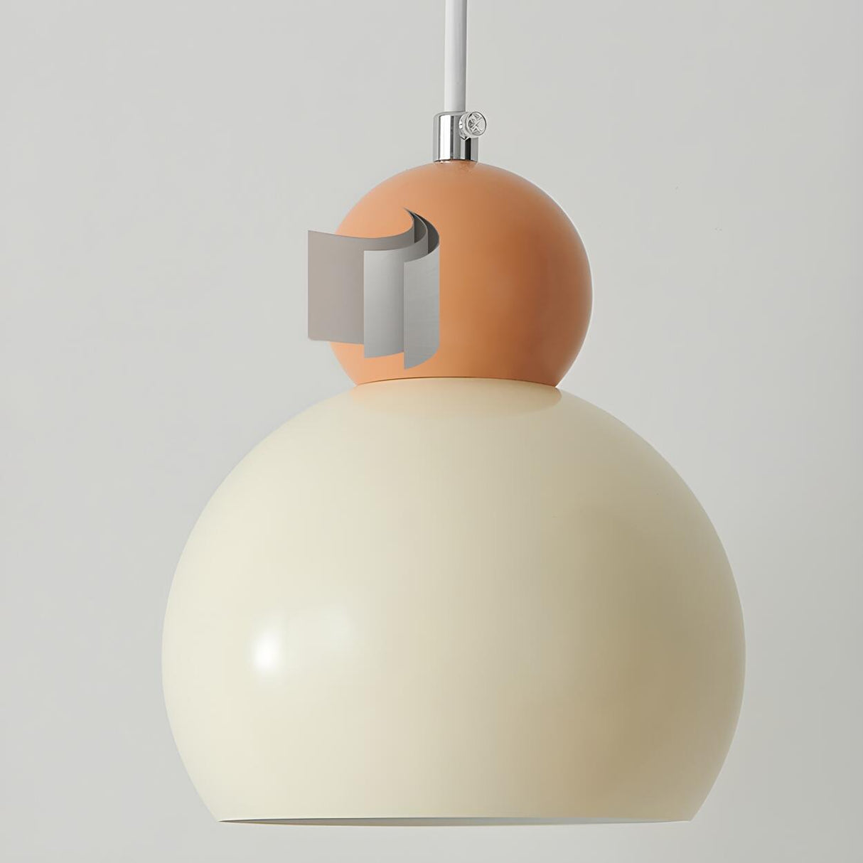 3-Light Minimalist Dome Orange Island Pendant Light Image - 6