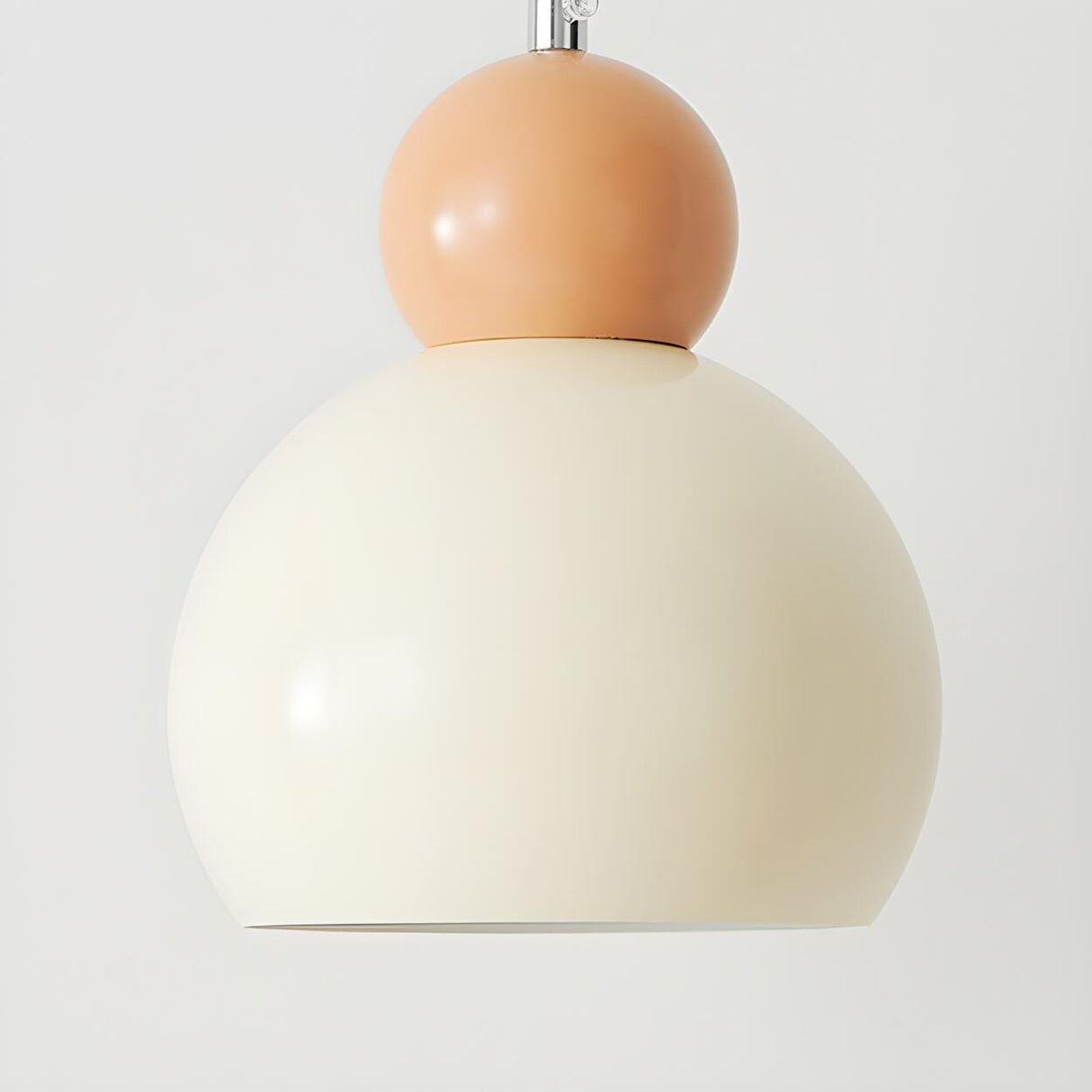 3-Light Minimalist Dome Orange Island Pendant Light Image - 7