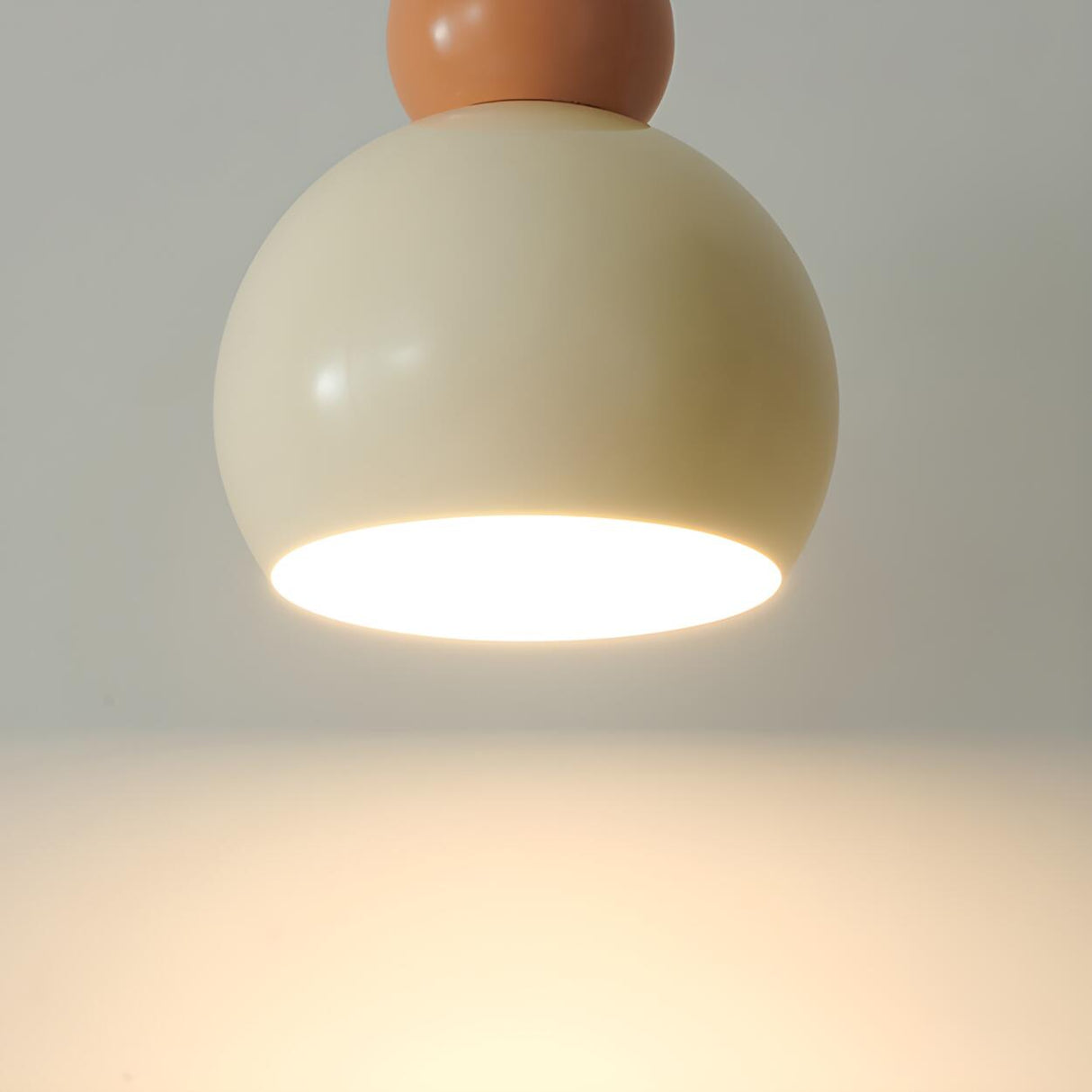 3-Light Minimalist Dome Orange Island Pendant Light Image - 8