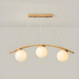 3-Light Modern Arc and Globe Island Pendant Light Image - 10