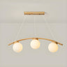 3-Light Modern Arc and Globe Island Pendant Light Image - 10