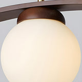 3-Light Modern Arc and Globe Island Pendant Light Image - 11