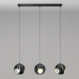 3-Light Modern Black Globe Island Pendant Light Image - 11