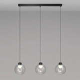 3-Light Modern Black Globe Island Pendant Light Image - 12