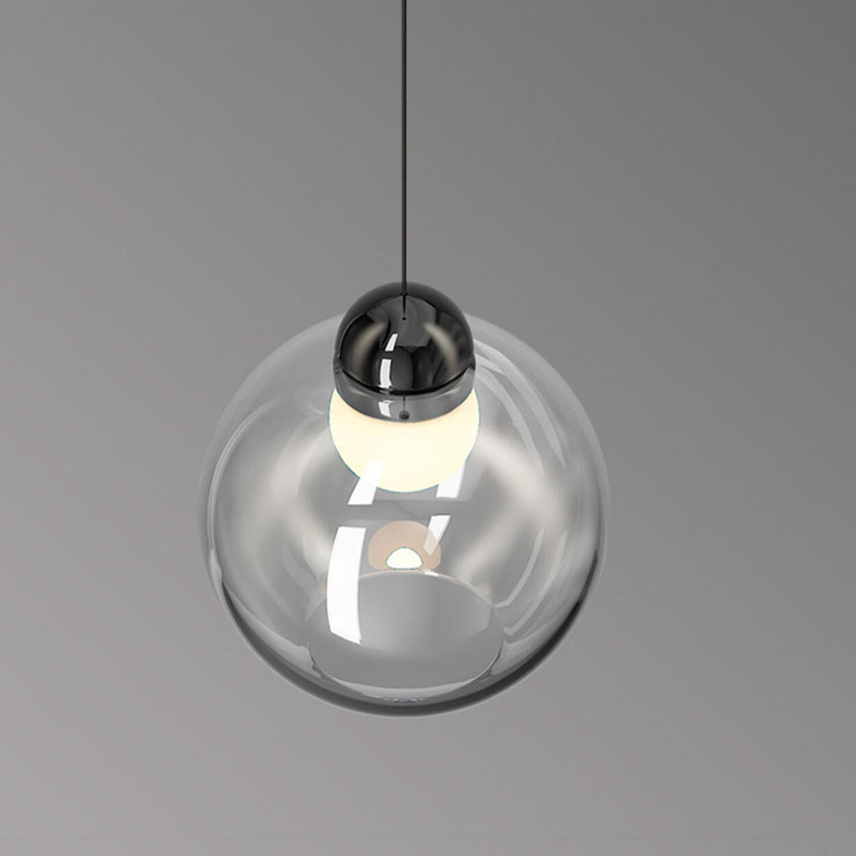 3-Light Modern Black Globe Island Pendant Light Image - 14