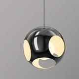 3-Light Modern Black Globe Island Pendant Light Image - 16