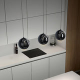3-Light Modern Black Globe Island Pendant Light Image - 17