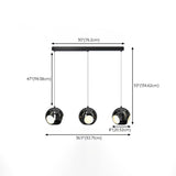 3-Light Modern Black Globe Island Pendant Light Image - 20