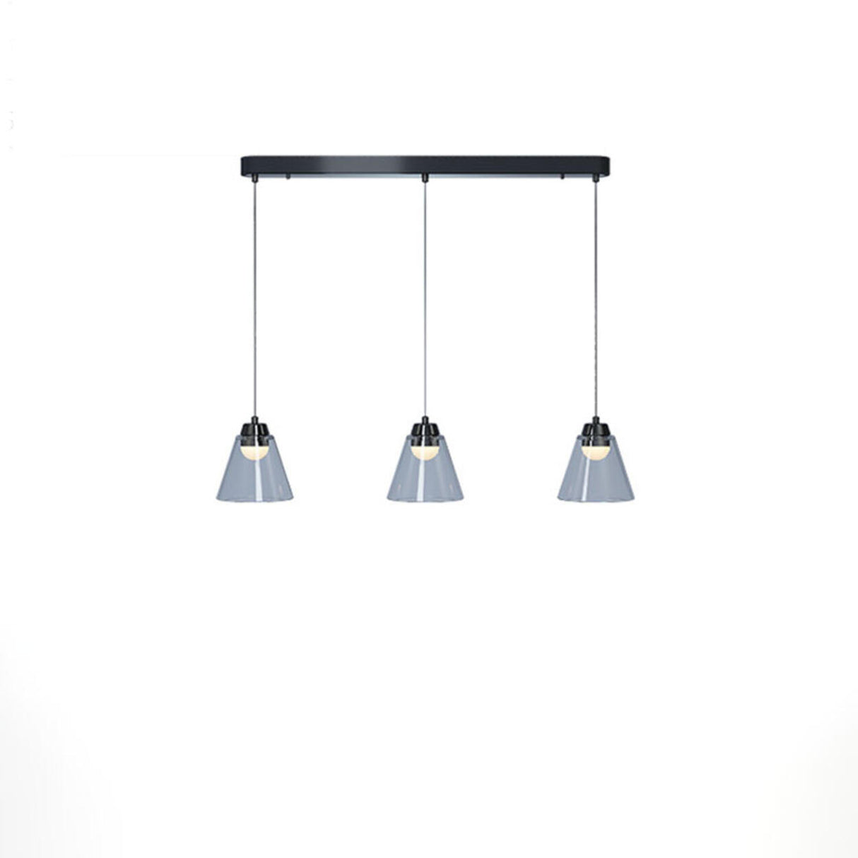 3-Light Modern Black Globe Island Pendant Light Image - 6