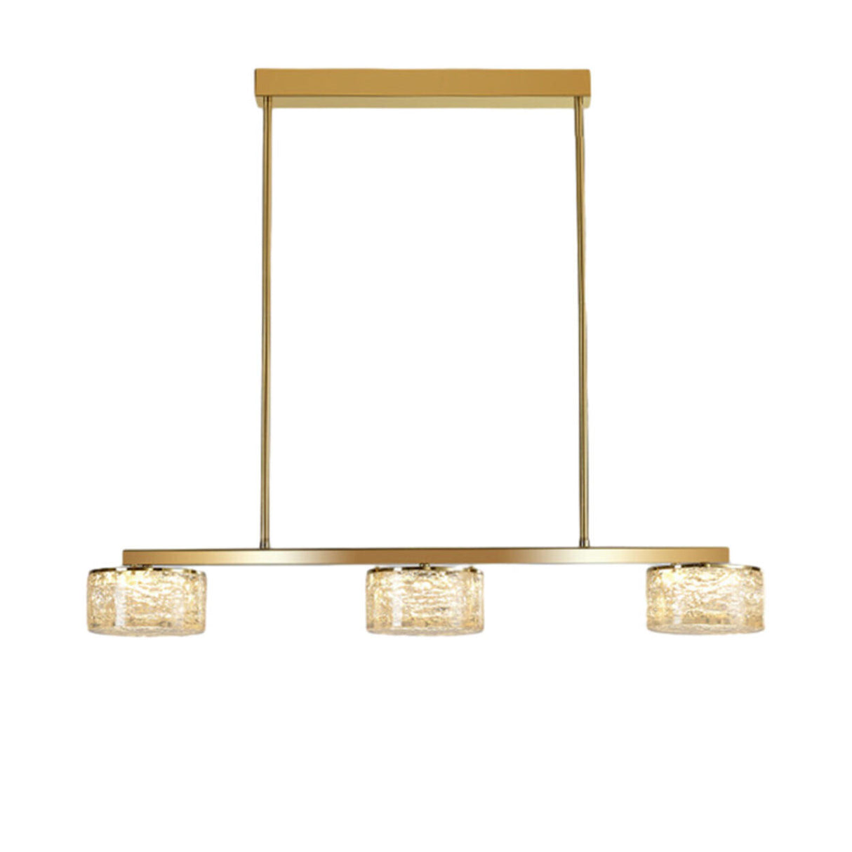 3-Light Modern Clear Cylinder Adjustable Island Light Image - 5