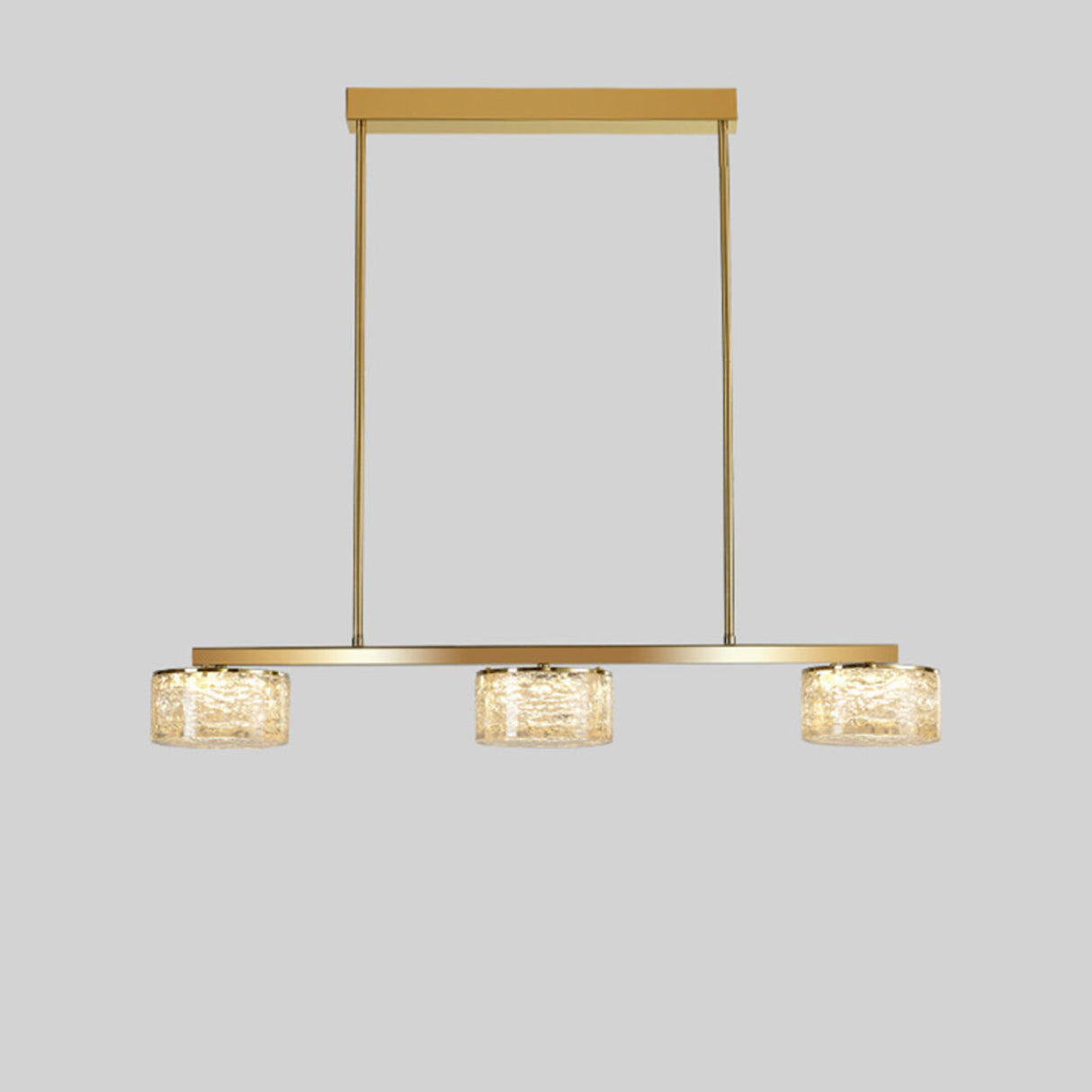 3-Light Modern Clear Cylinder Adjustable Island Light Image - 6
