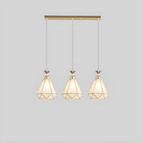 3-Light Modern Diamond Adjustable Pendant Island Light Image - 2