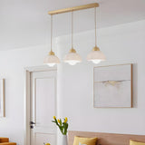 3-Light Modern Dome Adjustable Island Hanging Light Image - 1