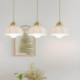 3-Light Modern Dome Adjustable Island Hanging Light Image - 4