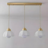 3-Light Modern Dome Adjustable Island Hanging Light Image - 5