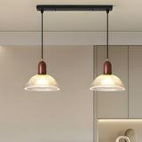 3-Light Modern Dome Clear Glass Island Pendant Light Image - 4