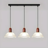 3-Light Modern Dome Clear Glass Island Pendant Light Image - 5