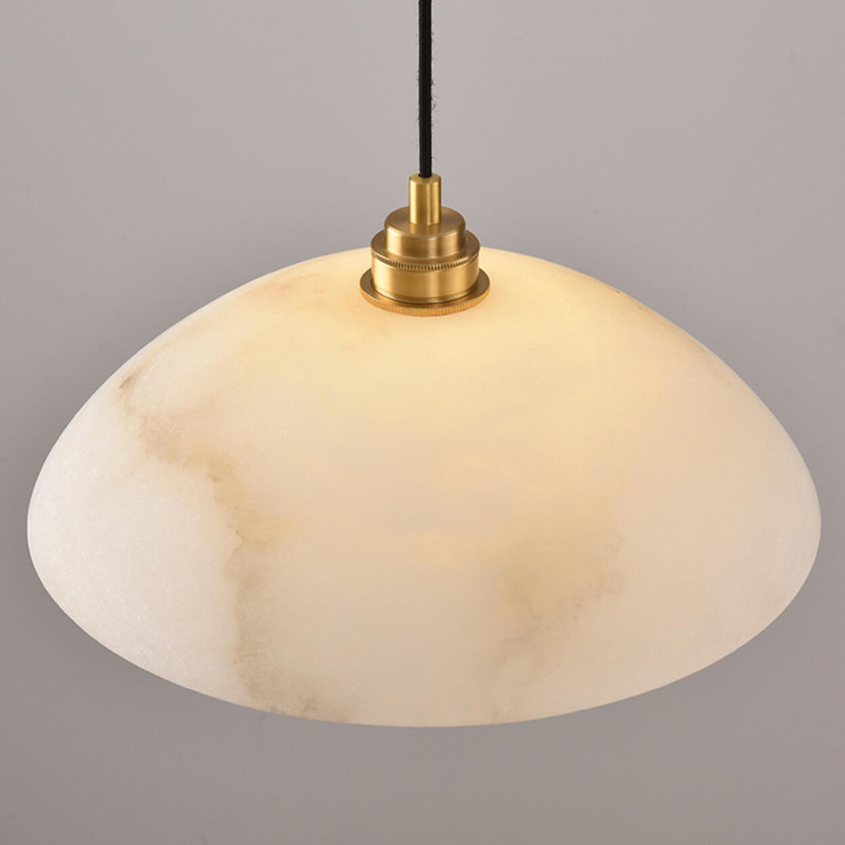 3-Light Modern Dome Stone Gold Island Pendant Light Image - 7