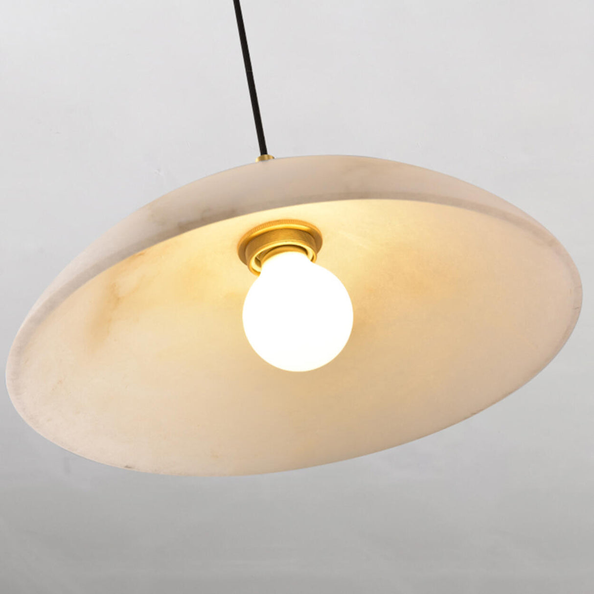 3-Light Modern Dome Stone Gold Island Pendant Light Image - 8