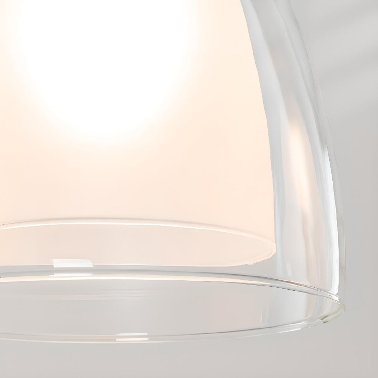 3-Light Modern Glass Dome Wood Island Ceiling Light Image - 7