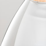 3-Light Modern Glass Dome Wood Island Ceiling Light Image - 8