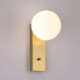 3-Light Modern Gold Globe Metal Wall Light Fixture Image - 2