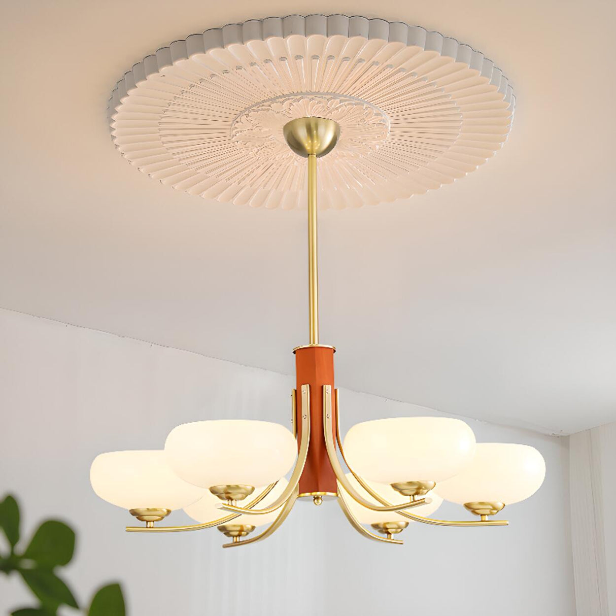 3-Light Modern Kitchen Wood  Pendant Chandelier Image - 4