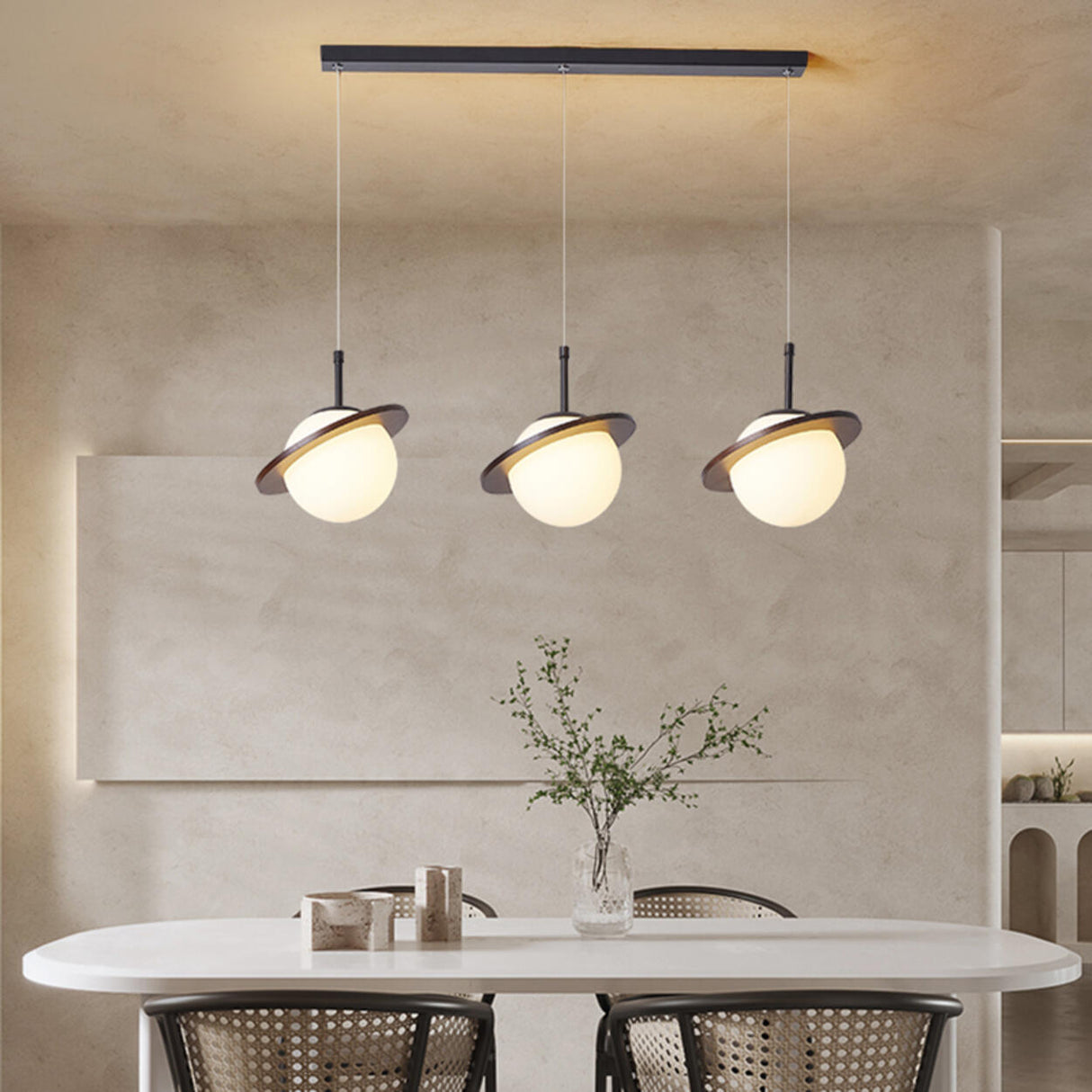 3-Light Modern Planet Adjustable Island Pendant Light Image - 4