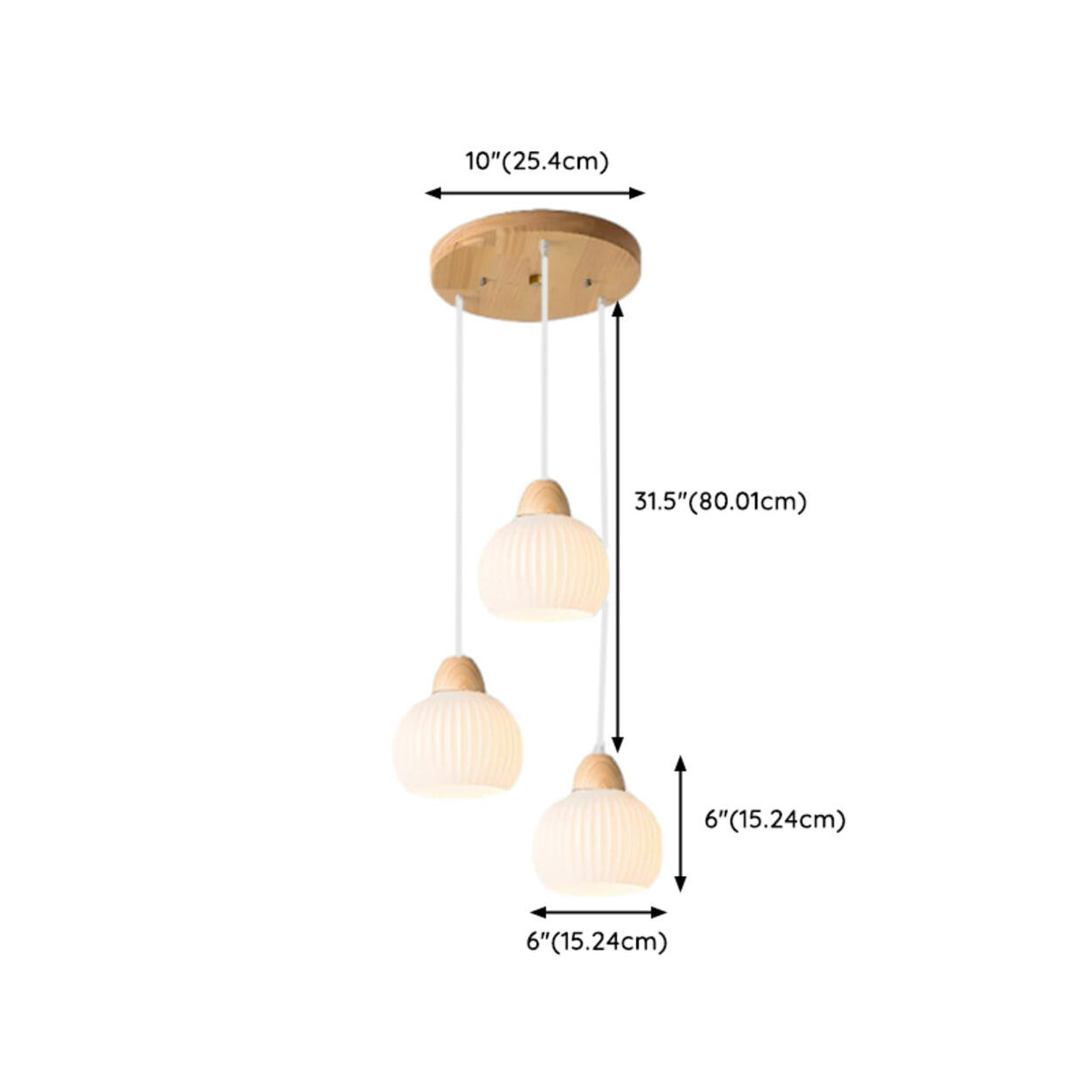 3-Light Modern White Glass Floral Pendant Lighting 