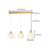 3-Light Modern White Glass Floral Pendant Lighting Image - 16