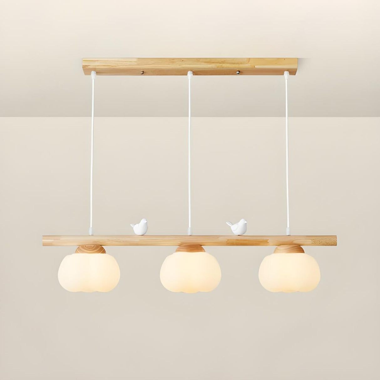 3-Light Modish Bird and Pumpkin Island Pendant Light Image - 5