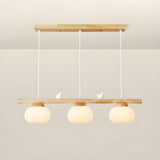 3-Light Modish Bird and Pumpkin Island Pendant Light Image - 5