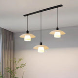 3-Light Modish Disc and Cone Island Pendant Light Image - 1