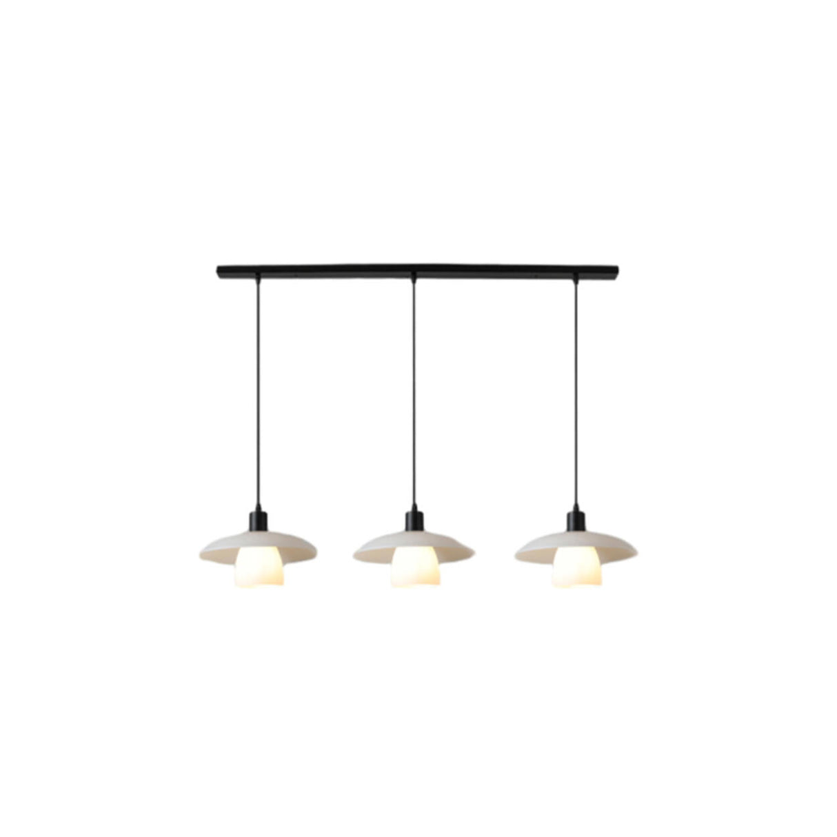 3-Light Modish Disc and Cone Island Pendant Light Image - 5