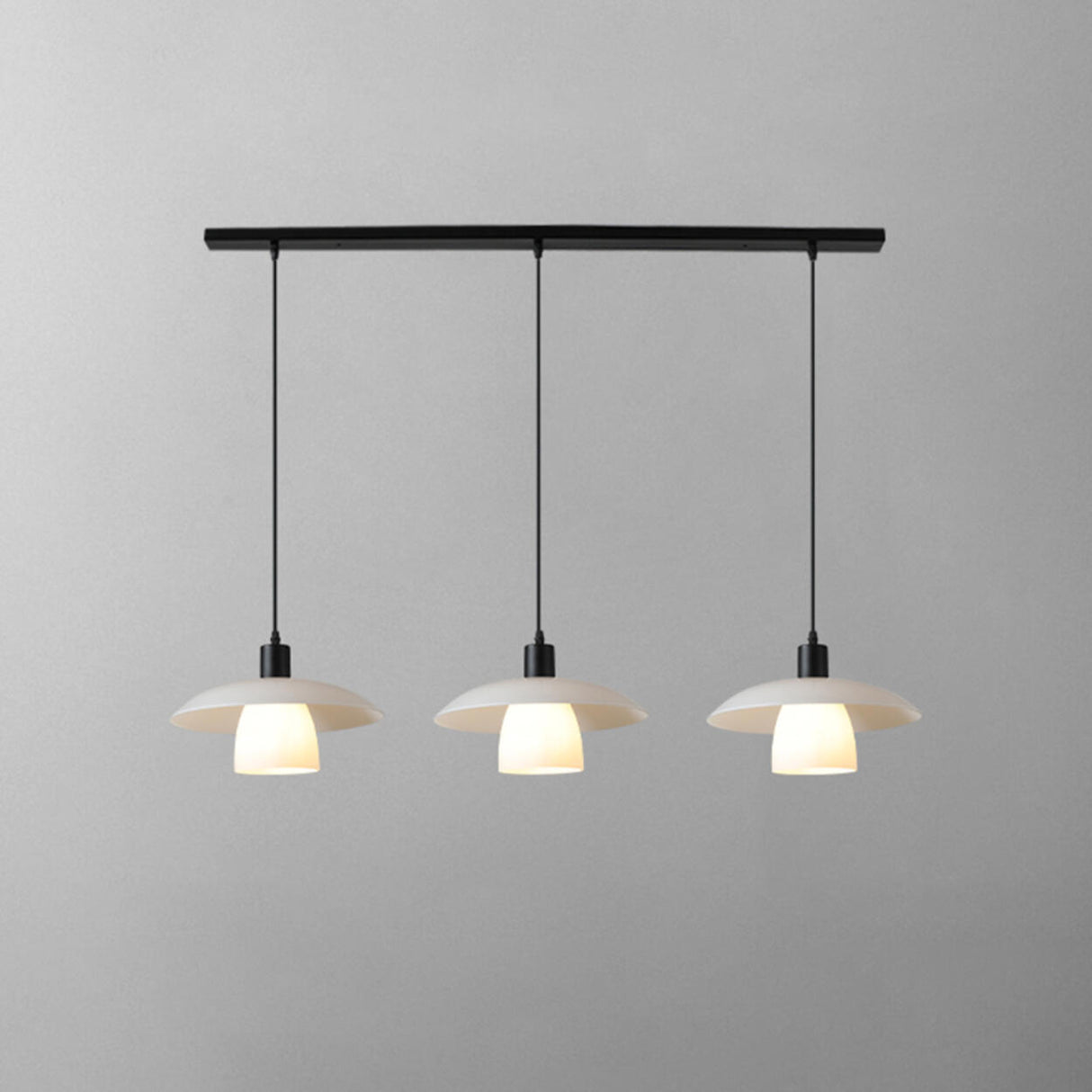 3-Light Modish Disc and Cone Island Pendant Light Image - 6