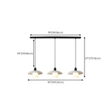 3-Light Modish Disc and Cone Island Pendant Light #size