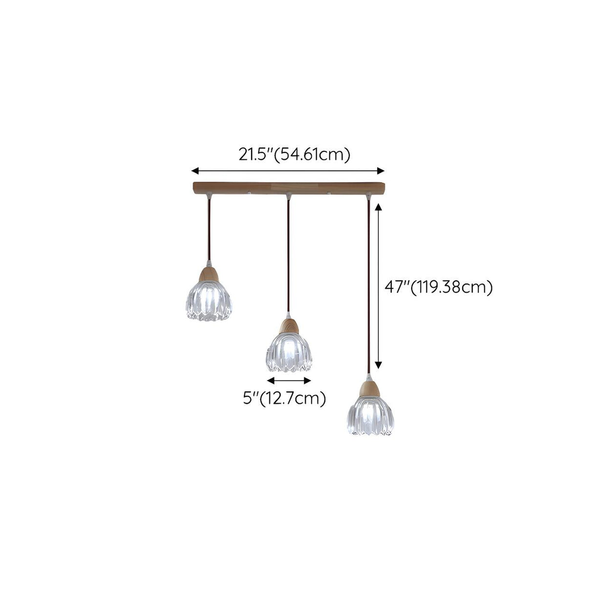 3-Light Scandinavian Flower Island Pendant Light 