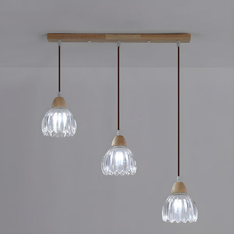3-Light Scandinavian Flower Island Pendant Light Image - 2