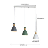 3-Light Scandinavian Multi-Color Cone Island Light #size
